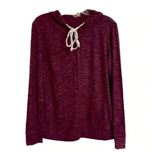 Just be Free cozy hoodie Size Medium features a stylish lace-up.